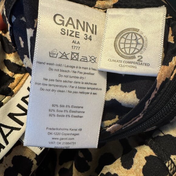 Ganni Women's Blakely Silk Maxi Skirt - Leopard, XS/4, Excellent Condition - Picture 7 of 8